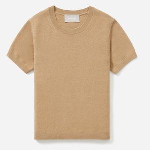 Everlane Cashmere Sweater Tee in Camel
